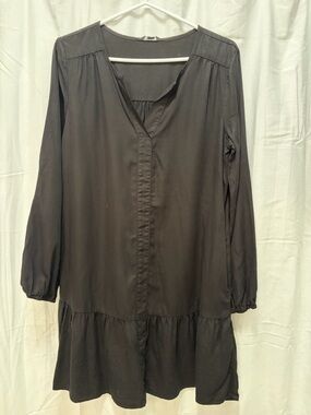 Buffalo David Bitton Black V-Neck Long Sleeve Dress